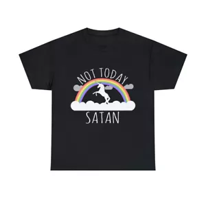 Not Today Satan Graphic Tee Shirt, S-5XL - Picture 1 of 49