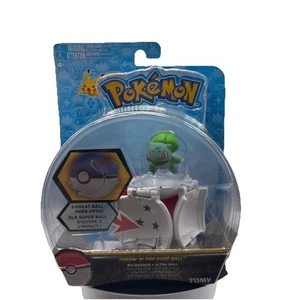 Pokmon BULBASAUR + Ultra Ball Throw N Pop Pokeball, NUEVO - Imagen 1 de 3