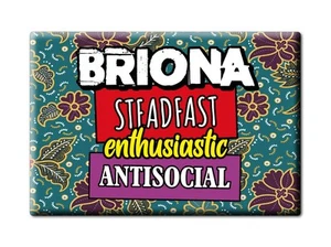 Briona Fridge Magnet Name with Adjectives I Love Gift Idea - Imagen 1 de 7