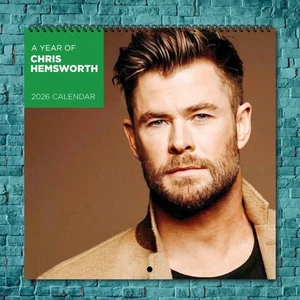 Chris Hemsworth 2026 Wall Calendar, 12-Month Photo Calendar - Picture 1 of 4