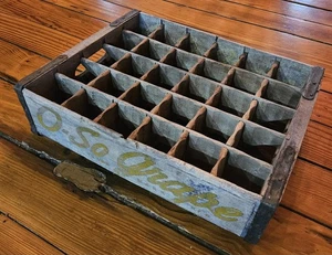 Vintage O-SO GRAPE Sodaflasche Holzkiste/Koffer 30 Fächer selten - Bild 1 von 10