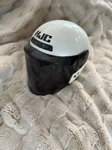 Vintage White HJC FG-8 Helmet W/ Dark Visor - Picture 1 of 7