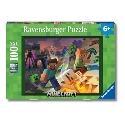 Ravensburger - Puzzles XXL Minecraft | Puzzle 6 Anni In Su | Puzzle 100 Pez XHxK - Immagine 1 di 4