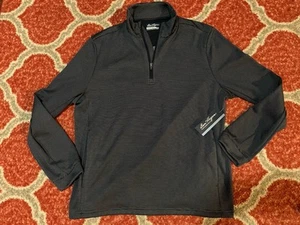 Ben Hogan Performance Golf 1/4 Zip Blue Pullover Men's S Micro Jacquard Cover - Picture 1 of 6