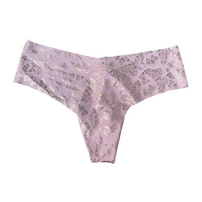 Victoria's Secret Seamless Thong Panty Small Pink Gold Butterfly Girlhoodcore - Image 1 of 4