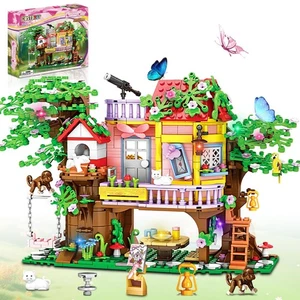 Kreatives Baumhaus Bausteine Set, 840 Teile Vorbau Wald Baumhaus Spielzeug mit... - Bild 1 von 7