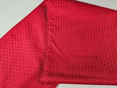 Crimson Red Buffet Table Runner Tablecloth Reversible 72" x 13" Holiday - Image 1 of 4