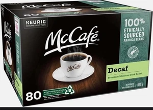 McCafe Coffee Premium Decaf Coffee K-Cup Pods – Medium Dark Roast, 80 Count - Picture 1 of 1