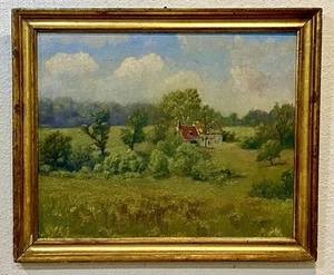 Original DURETT STOKES (1881-1967) Baltimore Maryland Farm Oil Painting On Board - Picture 1 of 16