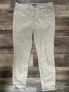Ann Taylor Damen Hose Größe 6 (30”W x 27”) Modern Fit Beige Blumendruck Skinny - Bild 1 von 5