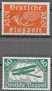 Germany first air mail Stamps 1919 Mi# 111-112 MNH * * - Picture 1 of 1
