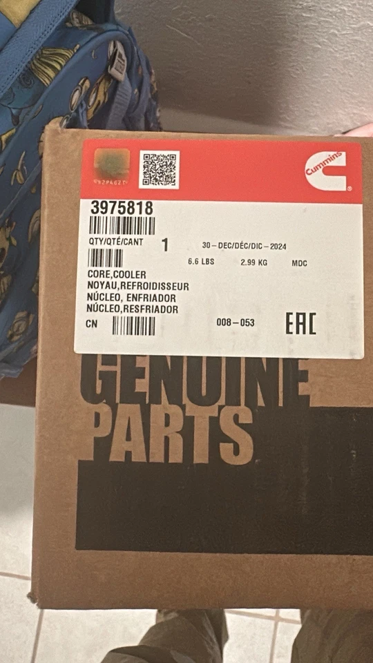 Refrigerador de óleo Cummins Dodge Ram Diesel 6.7L 24V ISBE 2007-Presente 3975818 - Imagem 1 de 4