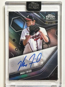Max Fried AUTO #/150 Topps Chrome Black Refractor 2023 Certified Autograph NYY - Picture 1 of 2