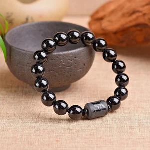 Rainbow Obsidian Phoenix Stretch Bracelet 8mm Healing Crystal Gemstone Beads - Picture 1 of 3