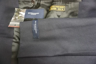 Burberry London S100s шерсти синий 2 ПК костюм куртка брюки размер 40US 50EU совершенно новый - Изображение 1 из 4