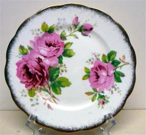 PLATO ROYAL ALBERT-AMERICAN BEAUTY-PAN & MANTEQUILLA-TALLA-6 1/4"-INGLATERRA - Imagen 1 de 1