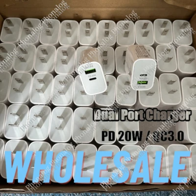 Wholesale Bulk 20W Fast Charger Cube USB C Power Adapter For iPhone 15 14 X iPad - Image 1 of 4