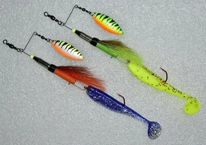 2 Stück Spin Flyer,Streamer Spinner,Relax King Gummifische, Zander, Hecht, Neu - Bild 1 von 2