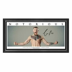 CONOR MCGREGOR NOTORIOUS SIGNED FRAMED UFC PRINT KHABIB JONES GSP NUNES - Bild 1 von 1