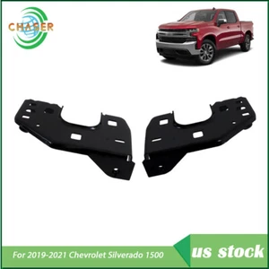 Set of 2 LH+RH Front Bumper Bracket For 2019 2020-2021 Chevrolet Silverado 1500 - Picture 1 of 17