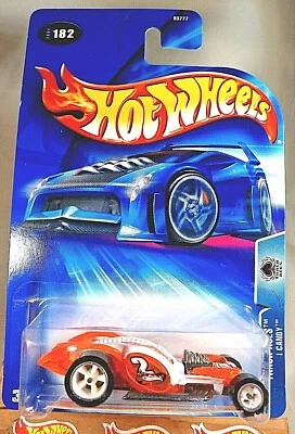 Hot Wheels #182 Track Aces I Candy 2004 blanco-naranja con largo-trasero blanco CoMod 5 velocidades Foto 1 de 4