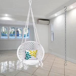 Portable Hanging Cotton Swing Relaxing Chair Jhula Adult Kid Home Decor Hammock - Picture 1 of 4