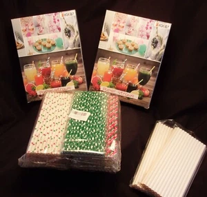 PAPIERSTROHHALME dekoriert Weihnachten Feiertage 4. Juli - Bild 1 von 5