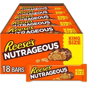 18 Pack REESE'S NUTRAGEOUS King Size Chocolate Peanut Butter Candy Bars - Picture 1 of 4