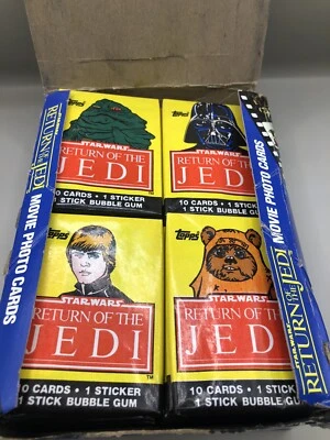 Star Wars 1983 Return of the Jedi Series 1. Topps 1 Wax Pack.  Authentic Vintage - Image 1 of 4
