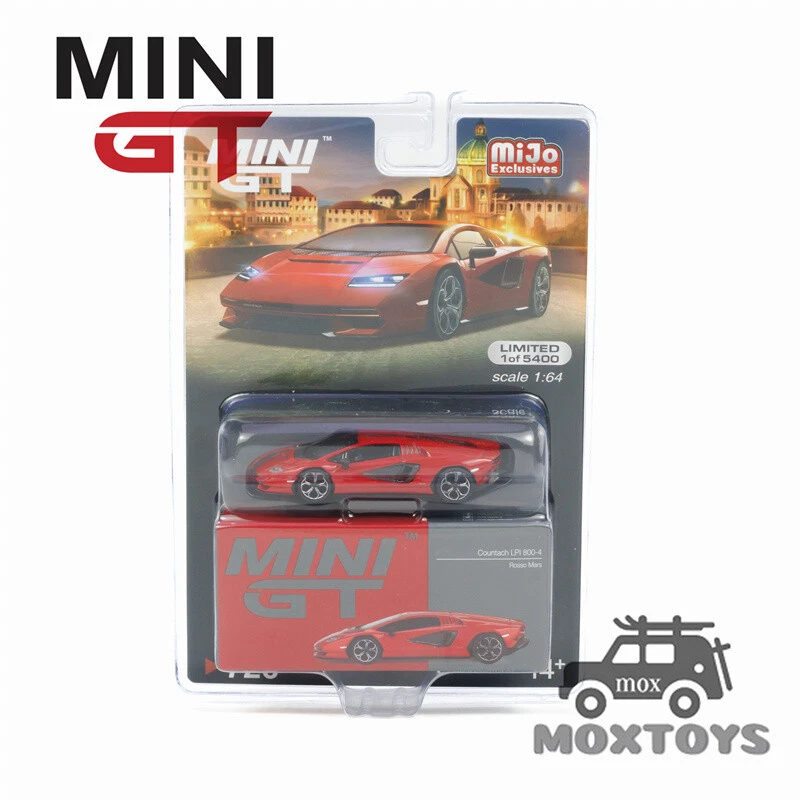 MINI GT Mijo 1:64 Lambo Countach LPI 800-4 Rosso Mars Diecast Model Car - Image 1 of 1
