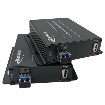 USB 2.0/1.1 Over Fiber Extender to Max 5 Km SM Fibers or Max 500 Meters MMF - Image 1 of 4