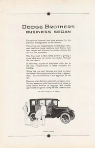 1922 DODGE BROTHERS Business Sedan Antique Vintage Original Print AD Black car - Picture 1 of 4