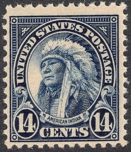 #565 VF MNH OG-PERF 11 14c AMERICAN INDIAN-CLASSIC BEAUTY WOW!! (REM-565-G) - Picture 1 of 2