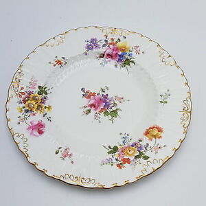 Vintage 19th Royal Crown Derby BURFORD 10.5" Floral Flower Pattern Dinner Plate