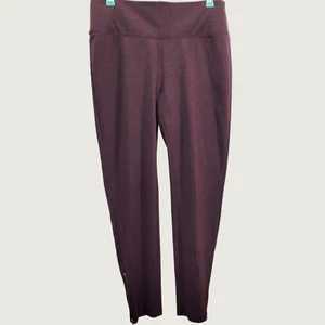 Apt.9 Women's Activewear Workout Pants Burgundy Large Zipper Cuffs Red - Picture 1 of 5