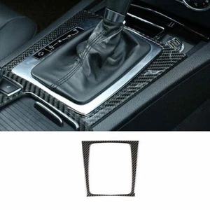 2007-2014 Real Carbon Fiber Inner Gear Shift Panel Cover Trim For Benz C-Class - Imagen 1 de 6