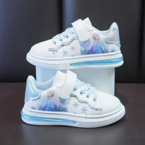 Disney Elsa Prinzessin Schuhe Anna Kinder Mädchen Sneaker Frozen Neu Eiskönigin - Picture 1 of 12