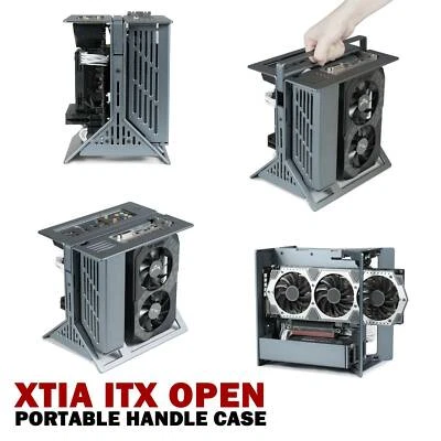 Dark Grey XTIA MINI ITX Open Case Mini Tower Case 1U FLEX Computer Case NEW 1PC - Image 1 of 4