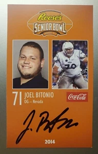 Joel Bitonio Rookie AUTO Signed 2014 Reese’s Senior Bowl Beckett Authenticated - Picture 1 of 3