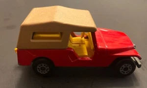Vintage Matchbox Lesney Superfast #53 Jeep CJ6 in rosso con parte superiore abbronzata e interni - ottime condizioni - Foto 1 di 5