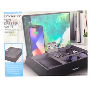 Brookstone Tech Dresser Valet Organizer Charging Station - Picture 1 of 6