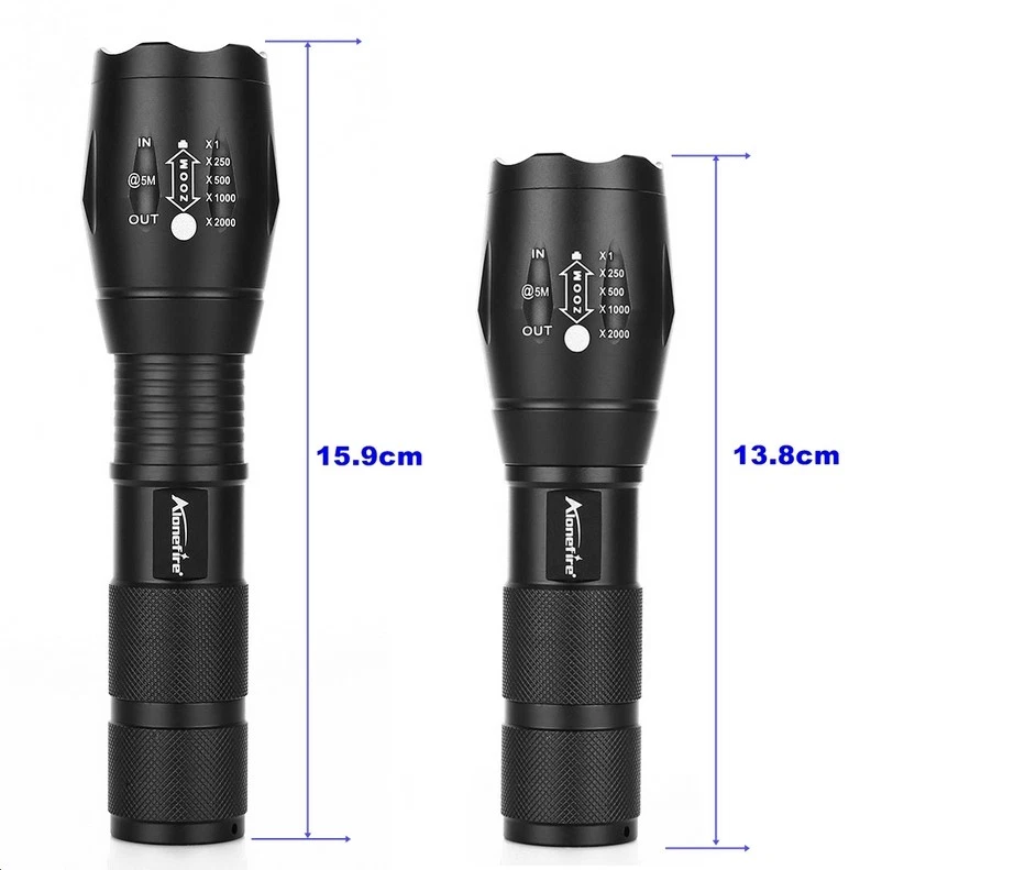 Torcia portatile LED CREE XML-T6 Tattica Militare con Zoom Alone Fire - Immagine 1 di 1