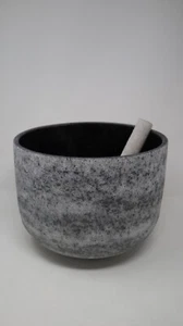 Obsidian Edelstein Fusion Kristall Singschale C Wurzelchakra 10 Zoll mit kostenlosem... - Bild 1 von 6