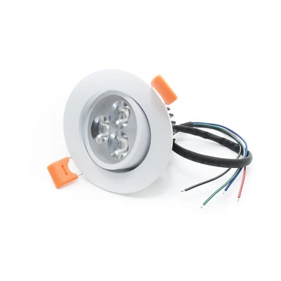 Faretto led rgb 5w 12v incasso orientabile cromoterapia dmx spot sincronizzabile - Immagine 1 di 4