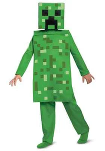 Minecraft Creeper Jumpsuit Kids Costume - Picture 1 of 1