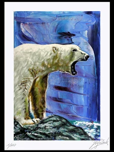 Gemaltes TIER MOTIV als Kunst Grafik, Grafica, Gráfico, Graphic, limit.,NO FOTO! - Bild 1 von 3