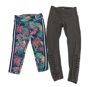 Athleta Girl Size Small 7 Lot 2 Leggings Full Length Crop - Picture 1 of 9