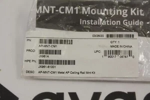 HEWLETT PACKARD JX961A AP MNT CM1 METAL AP CEILING RAIL MNT KIT PL VL - Picture 1 of 4