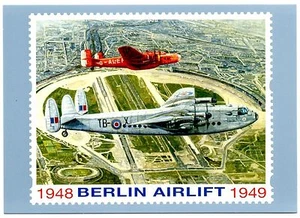 GB MNH MINT PHQ CARD POSTCARDS NO D14 1999/2000 BERLIN AIRLIFT LABEL - Picture 1 of 1