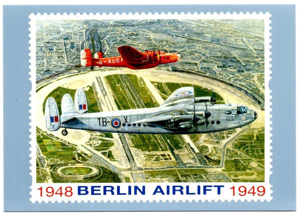 GB MNH MINT PHQ CARD POSTCARDS NO D14 1999/2000 BERLIN AIRLIFT LABEL - Image 1 of 1